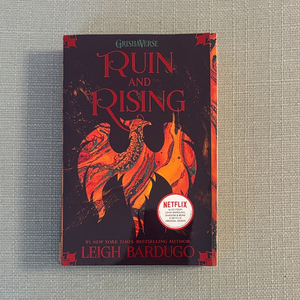 Ruin and Rising Book with Red and Orange Cover